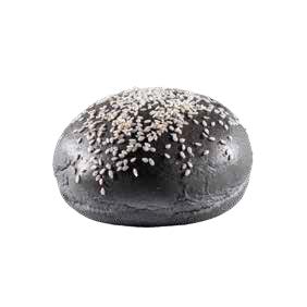 Charcoal Burger Bun White Sesame